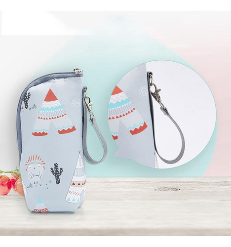 2 Botella De Leche Multifuncional Bolsa Gris De Dibujos