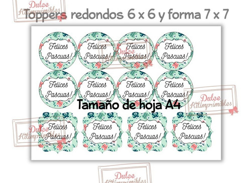 Kit Imprimible Pascua Felices Pascuas Base Huevo Bolsita 14