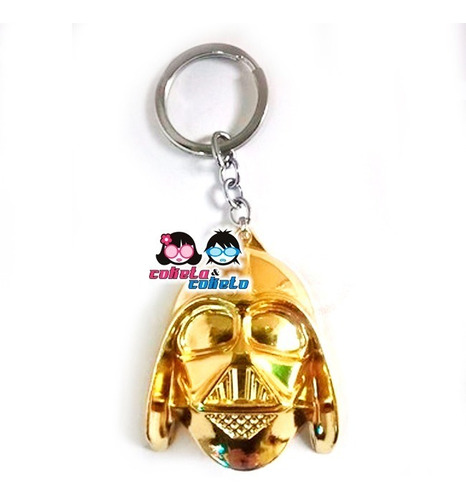 Llavero Star Wars Darth Vader Metal Dorado Importado