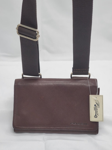 Fossil Crossbody Flip  Expresso De Piel  