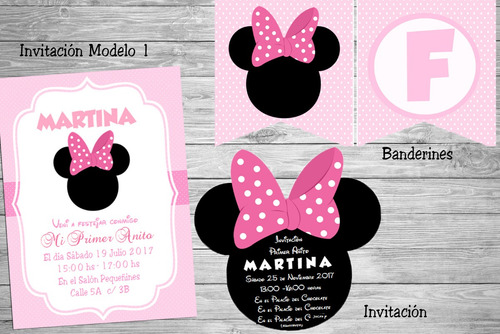 Kit Imprimible Minnie Mouse Silueta Candy Bar