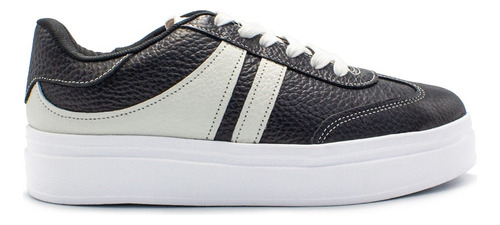 Tênis Usaflex Feminino Plataforma Couro Sneaker Confortável