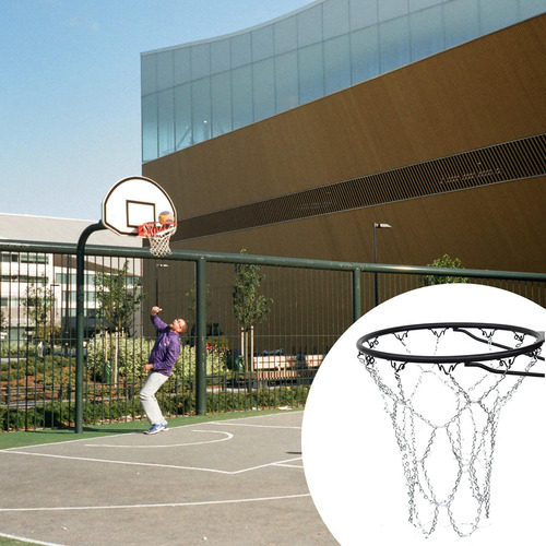 Red De Baloncesto Con Cadena De Acero