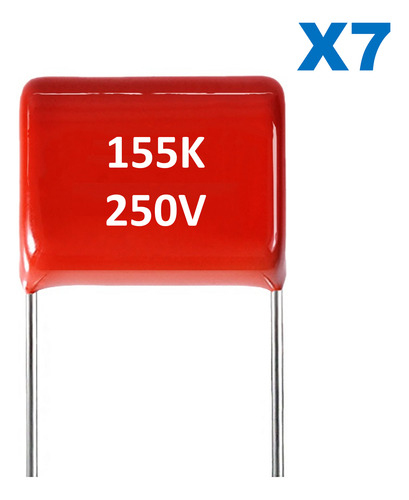Condensador Poliéster 155k/250v Capacitor 155k 1.5uf 7pz