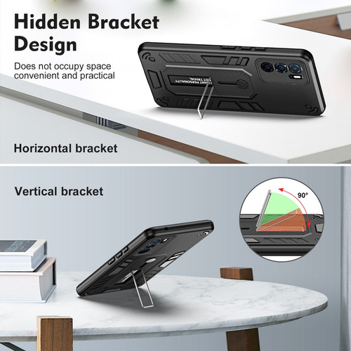 Funda Para Oppo A16/a16s, Soporte Metálico Con Película De V