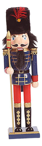 Sdd Muñeco Cascanueces Navideño De Madera Pintado A Mano,