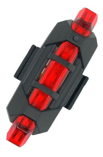 Luz Led Trasera Recargable Usb Para Bicicleta Rojo D1150