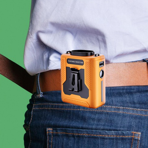 Ventilador De Clip De Cintura Portátil, Dispositivo Naranja