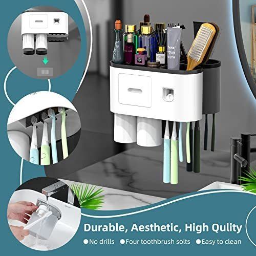 Soporte Para Cepillos De Dientes Montado En La Pared Para Ba