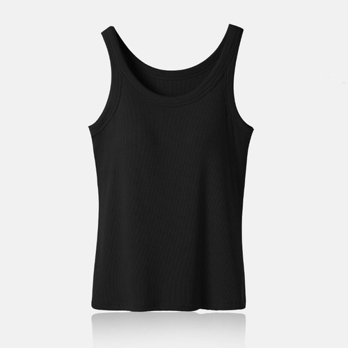 Camiseta Sin Mangas Lisa De Verano A La Moda Para Mujer Con