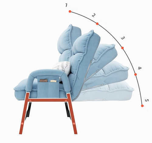 Imagen 3 de 6 de Sillón Silla Descanso Hogar Reposa Pies Reclinable Relax