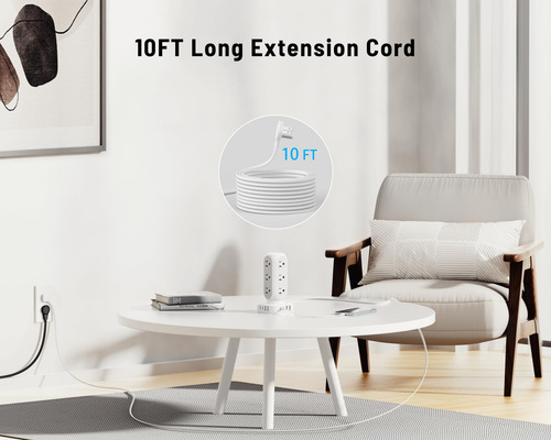 Regleta De Alimentación 40w Con 12 Salidas Y 8 Puertos Usb