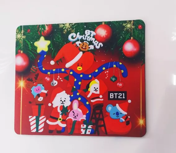 Mousepad Bt21 Navidad Regalo Bts Chimmy Tata Cookie Shookie
