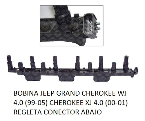  Bobina Jeep Grand Cherokee Wj 4.0 (99-05) Xj 4.0 00/01 