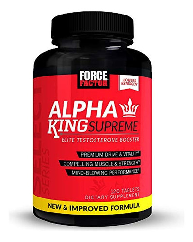 Force Factor Alpha King Supreme Nuevo Mejorado, 120 Unidades