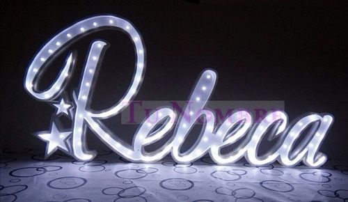 Nombres Iluminados 8 / 9 Letras 15 Cm Polyfan Cartel Luces