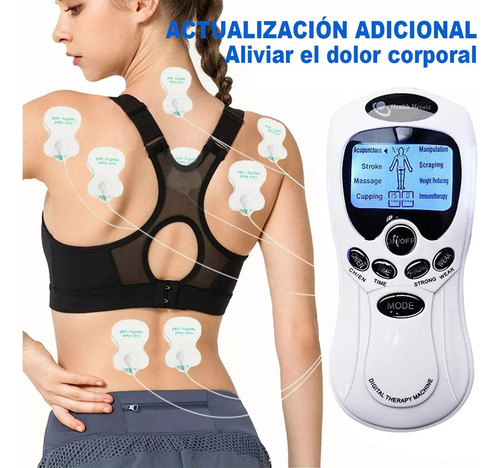 Tens Ems Electroestimulador De 8 Pulso Muscular Masajeador