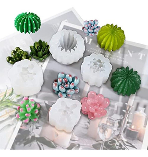 . 4 Grandes Moldes De Silicone Para Plantas De Flores De