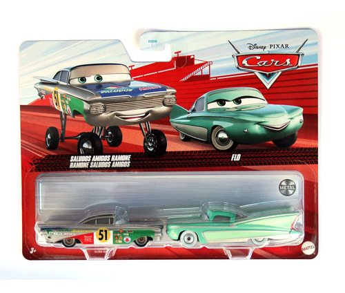 Disney Pixar Cars Saludos Amigos Ramone Y Flo 2 Packs 1:64 E