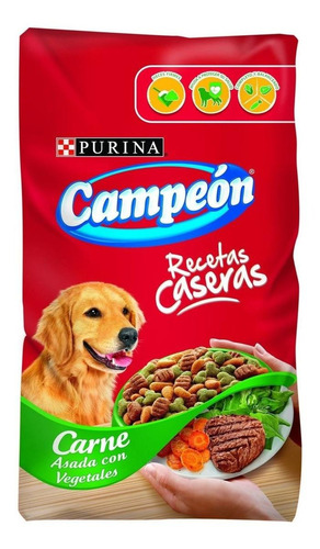 Alimento Campeón Recetas Caseras para perro adulto todos los tamaños sabor carne y vegetales en bolsa de 2kg