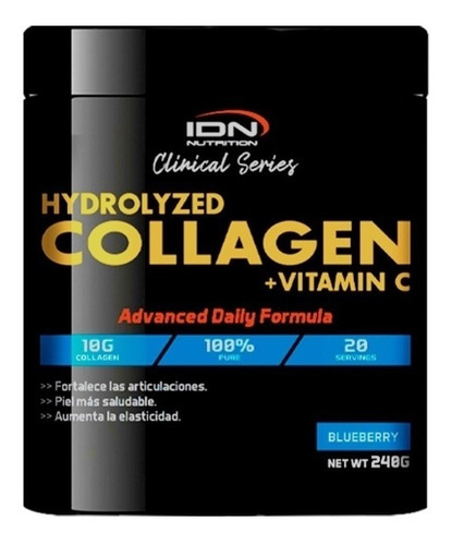 Colágeno Hidrolizado Vitamina C - Idn Nutrition Sabor Blueberry