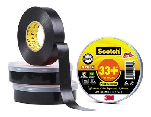 Fita Isolante 20mt Scotch 3m Revenda Atacado 19mm 