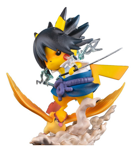Figura De Pikachu Cosplay Sasuke With Pidgeot