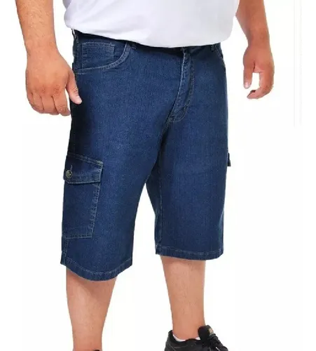 Bermuda jeans masculina store tamanho 48