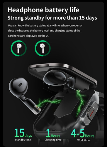 Nuevos Auriculares Bluetooth Smartwatch 2 En 1, Mul Watch