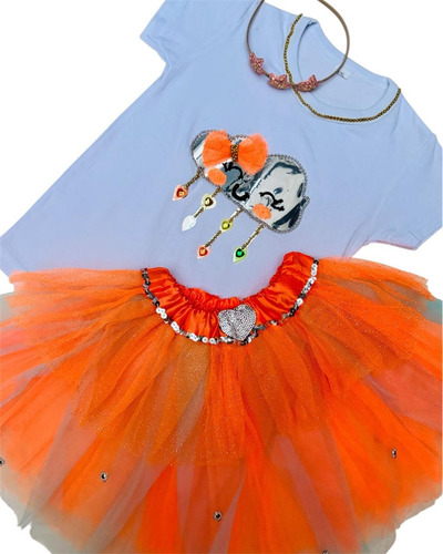 Disfraz Disney Niñas Oferta Únicos Talles Lets Play Desing Naranja Lluvia De Amor 2. A. 4