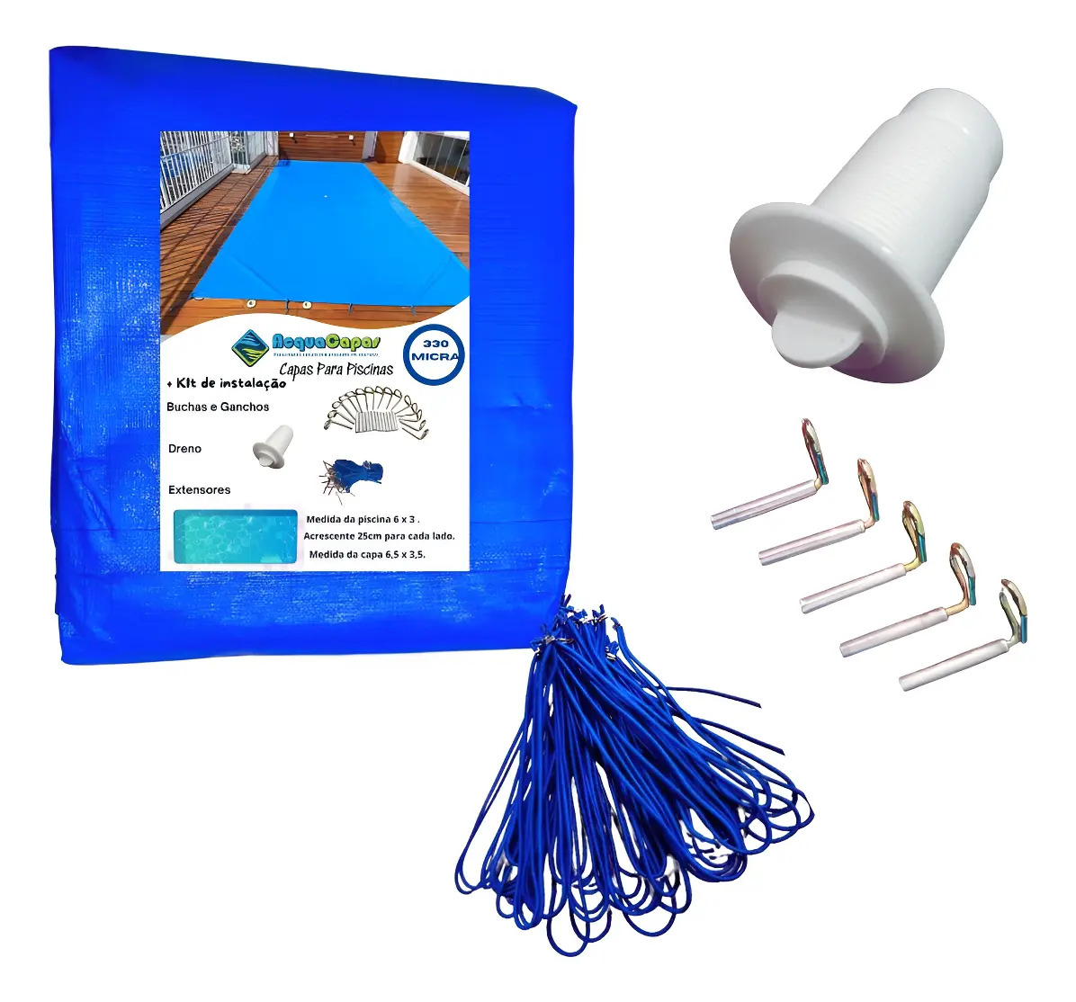 Melhor Capa De Piscina 6x3 M Proteção Sujeira + Kit Completo