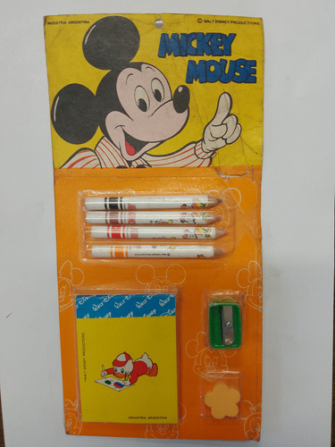 Set Escolar Mickey Mouse Disney Zona Retro Juguetería