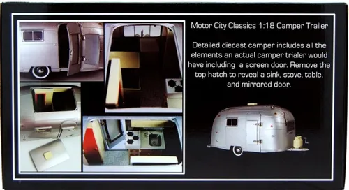 モーターシティクラシック1:18キャンパートレイラーエアストリーム Amazon | Motorcity Classics 1/18 エアストリーム キャンパー