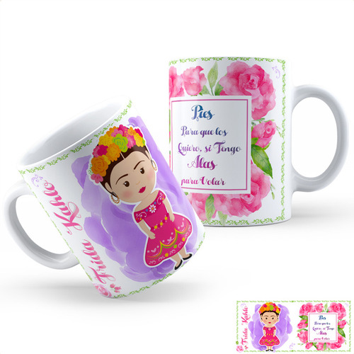 Taza Cerámica Frida Kahlo Ah Calidad