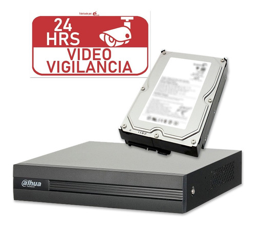 Imagen 1 de 7 de Kit Dahua Xvr4108cnx1kit Pentahíbrido 8ch 1080p + Hdd 3tb