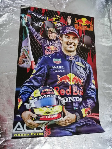 Poster Checo Perez Equipo Red Bull Promo Autodromo Racing 