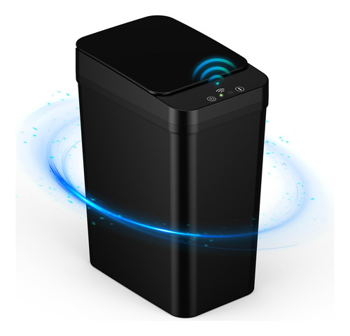 Cubo De Basura Automático Con Sensor 12l Inteligente Negro