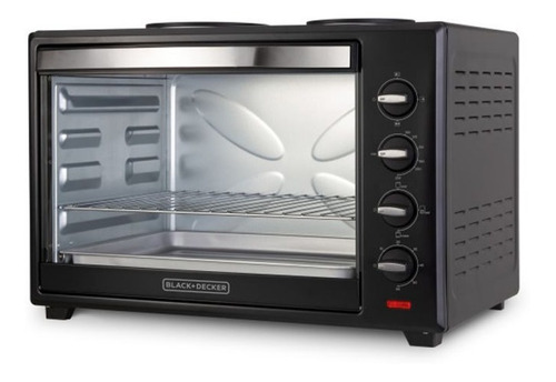 Imagen 2 de 4 de Horno Eléctrico 62lt Black + Decker Doble Anafe To6000 Color Negro