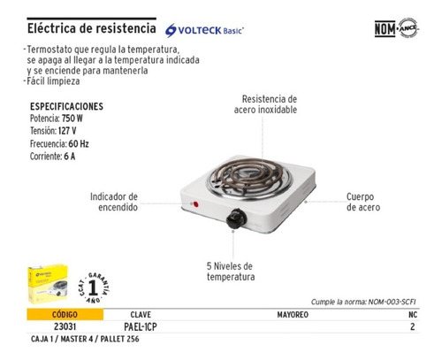 Parrilla Eléctrica Portátil Con Regulador De Temperatura