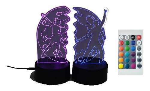 2 Lámparas Led  Bailarines, 16 Colores, 14 De Febrero