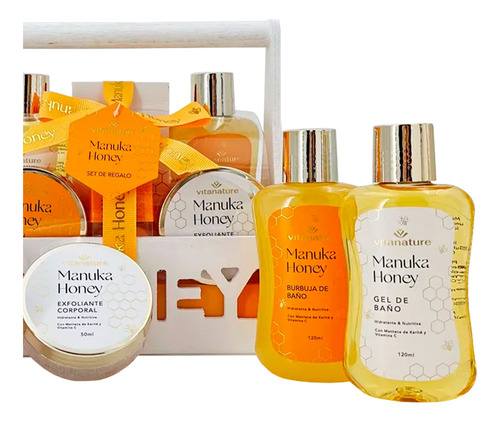 Vitanature Bath Gift Set De Regalo Baño Piel Manuka Honey 3c