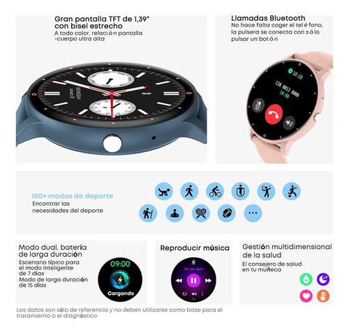 Smartwatch Zl02 Keluona Reloj De Silicona Negro Con Diseño Moderno