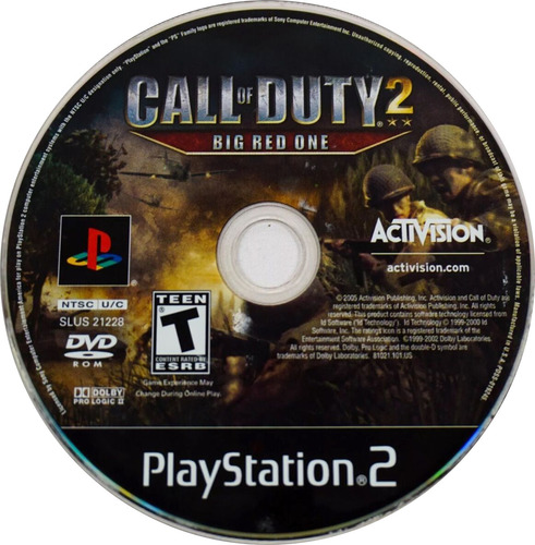 Call Of Duty 2 Big Red One P/ Ps2