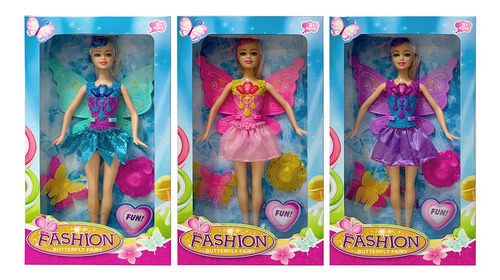 Muñeca Fashion Con Alas Colección 1 Unidad