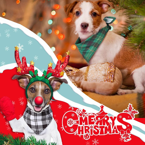 Imagen 5 de 7 de 2 Lindas Pañoletas Perros Y Gatos De Navidad Mascotas