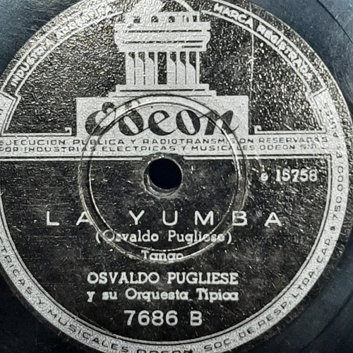 Pasta Osvaldo Pugliese Su Orquesta Tipica Odeon C504