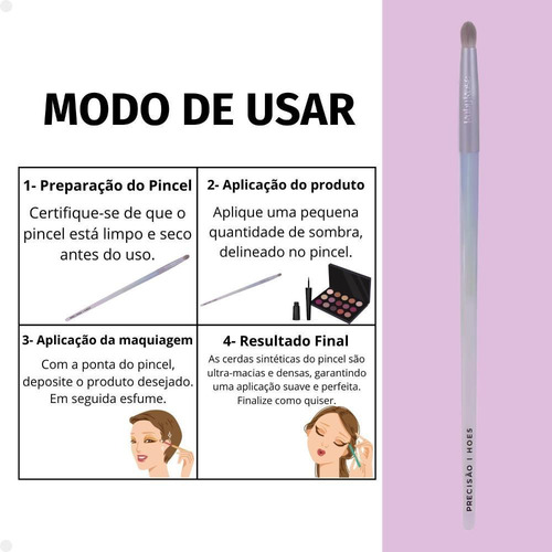 Pincel De Precisão Ruby Rose Holographic Hb-hoe5