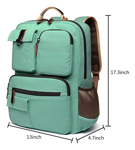 Mochila Para Ordenador Portátil | Verde Menta Vintage
