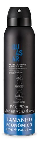 Desodorante Antitranspirante Aerosol Quasar Boticário 250ml