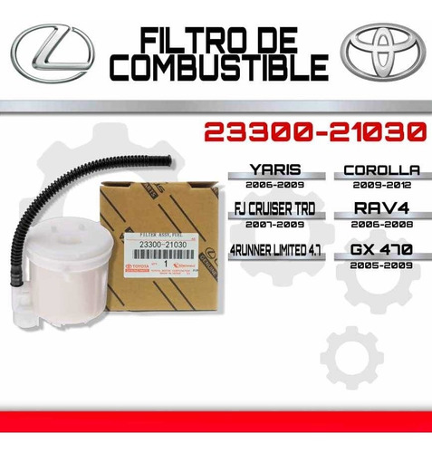 Filtro Gasolina Toyota Yaris Corolla Rav4 Fj Cruiser Trd
